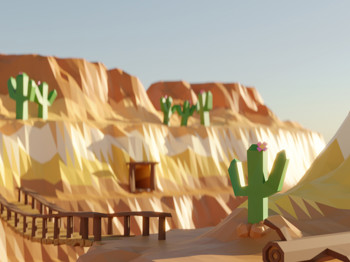 Lowpoly Canyon Scene